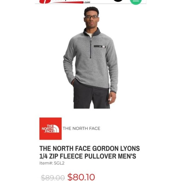 The North Face Gordon Lyons fleece pullover. Men’s medium. - Picture 2 of 6